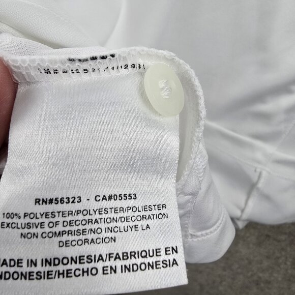 Nike Dri-Fit XL Polo Shirt UK Logo White & Blue Short Sleeve - Picture 6 of 9